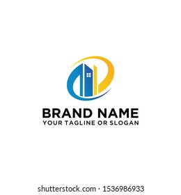 Building logo vector colorful art