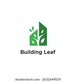 Building Logo Vector Creative Nature-Inspired Architecture Design for Real Estate, Eco-Friendly Construction, and Urban Branding	
