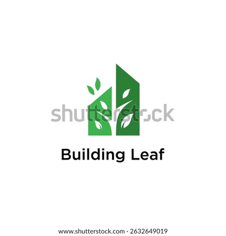 Building Logo Vector Creative Nature-Inspired Architecture Design for Real Estate, Eco-Friendly Construction, and Urban Branding	
