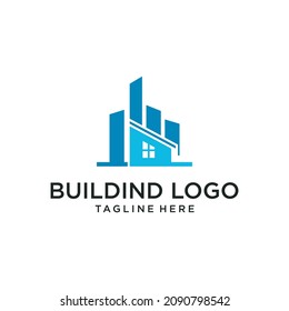 Building Logo Vector Design Modern Real Estate Company .Residential Contractor, General Contractor And Commercial Office Property Business Logos.