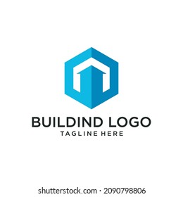 Building Logo Vector Design Modern Real Estate Company .Residential Contractor, General Contractor And Commercial Office Property Business Logos.