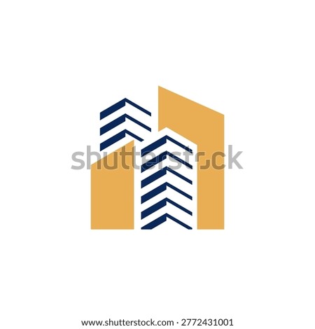 building logo vector, Graphic representation of a modern building