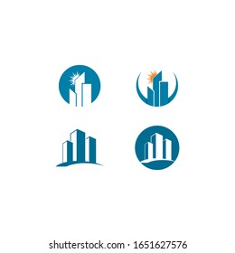 Building  Logo Vector Icon Illustration Design set