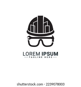 Diseño de ilustración vectorial del logotipo de construcción 