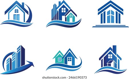Gebäudelogo Vektorillustration Design Immobilien-Logo.