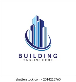 Diseño de ilustración vectorial del logotipo de construcción, plantilla de logotipo inmobiliario, icono de símbolo del logotipo