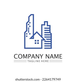 Building logo vector illustration design,Real Estate logo template, Logo symbol icon