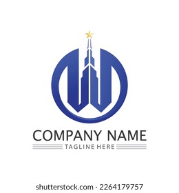 Building logo vector illustration design,Real Estate logo template, Logo symbol icon