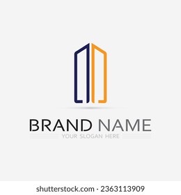 Building logo vector illustration design,Real Estate logo template, Logo symbol icon