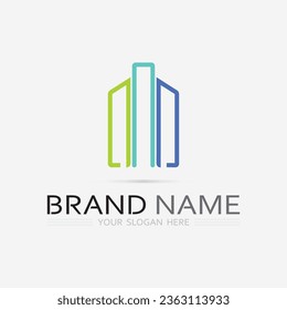 Building logo vector illustration design,Real Estate logo template, Logo symbol icon