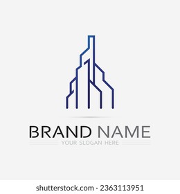 Building logo vector illustration design,Real Estate logo template, Logo symbol icon