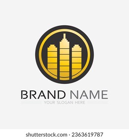 Design der Vektorgrafik, Vorlage für das Immobilienlogo, Logo-Symbol