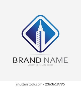 Building logo vector illustration design,Real Estate logo template, Logo symbol icon
