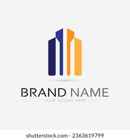 Building logo vector illustration design,Real Estate logo template, Logo symbol icon