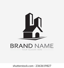 Building logo vector illustration design,Real Estate logo template, Logo symbol icon