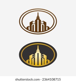 Design der Vektorgrafik, Vorlage für das Immobilienlogo, Logo-Symbol