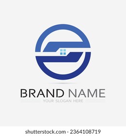 Diseño de ilustración vectorial del logotipo de construcción, plantilla de logotipo inmobiliario, icono de símbolo del logotipo