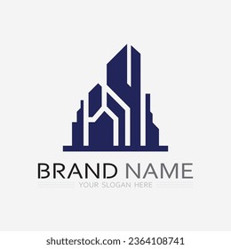 Building logo vector illustration design,Real Estate logo template, Logo symbol icon