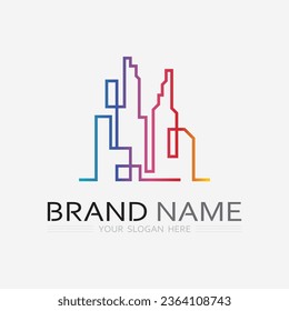 Building logo vector illustration design,Real Estate logo template, Logo symbol icon