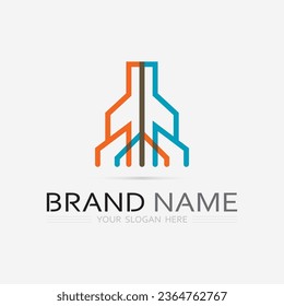 Building logo vector illustration design,Real Estate logo template, Logo symbol icon