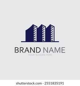 Diseño de Ilustración vectorial de logotipo de construcción, Plantilla de logotipo de bienes raíces, icono de símbolo de logotipo
