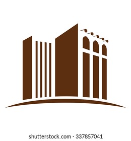 building logo vector. middle east style building.