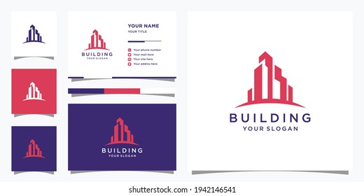 Building logo vector with modern concept