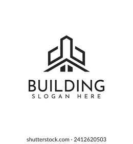 Building logo vector. Simple, minimalist and modern. Suitable for the construction, architecture and real estate industries.