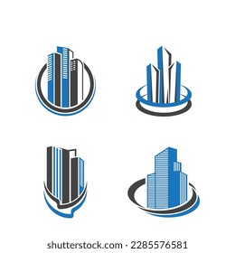 Building logo vector and symbol icon illustration design