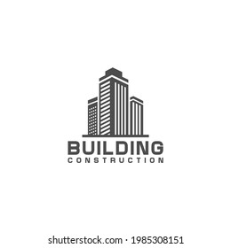 Building Logo White Background Stock Vector (Royalty Free) 1985308151 ...