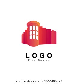 building logo, with window design template