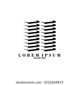 Baulogos, komplexe Logos, Immobilien-Logos, auf weißem Hintergrund, geeignet für Maskottchen, Ikonen, Marketing, Marken, etc.