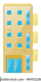 Construcción con muchas ilustraciones de ventanas