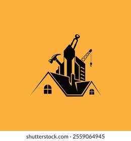 Building maintenance service construction Repair logo