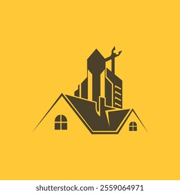 Building maintenance service construction Repair logo