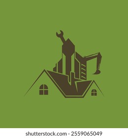 Building maintenance service construction Repair logo