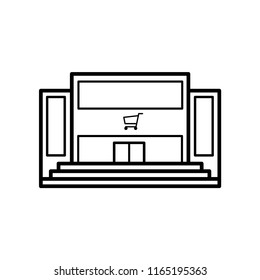 building mall icon vector template