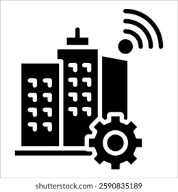 Building Management Icon Element For Design