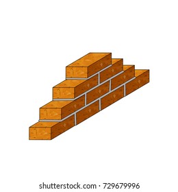 building material - brick pyramid