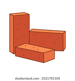 Building Material Bricks Illustration for Industrial Theme Design