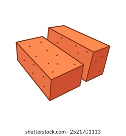 Building Material Bricks Illustration for Industrial Theme Design