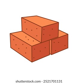 Building Material Bricks Illustration for Industrial Theme Design