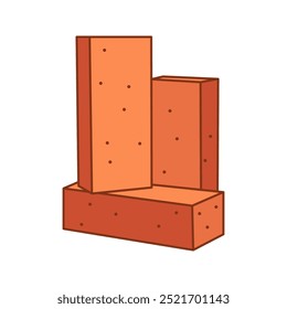 Building Material Bricks Illustration for Industrial Theme Design