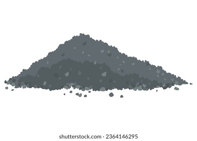 Building material. Heap of coal. Cartoon supplies for buildings works. Construction concept. Illustration can be used for construction sites or illustrate renovation works svg
