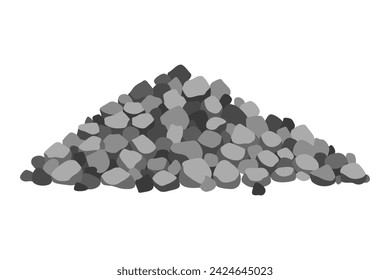 Building material. Heap of gravel. Cartoon supplies for buildings works. Construction concept. Illustration can be used for construction sites or illustrate renovation works