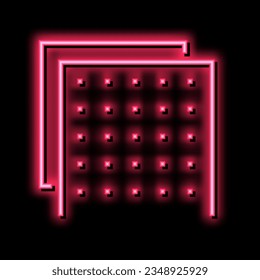 capa de material de construcción, vector de señal de luz de neón. ilustración de capa de material de construcción