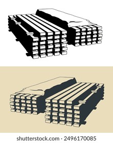 Building materials and construction. Sawed and stacked сonstruction boards covered with tarpaulin