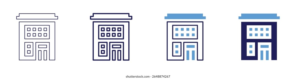 Building materials icon in 4 different styles. Thin Line, Line, Bold Line, Duotone. Duotone style. Editable stroke.