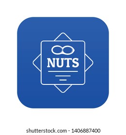Building materials icon blue vector isolated on white background