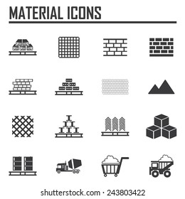 Building materials icons